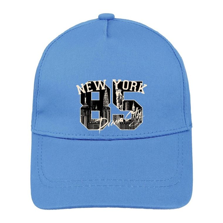 Czapka z daszkiem chłopięca, niebieska, Ambra