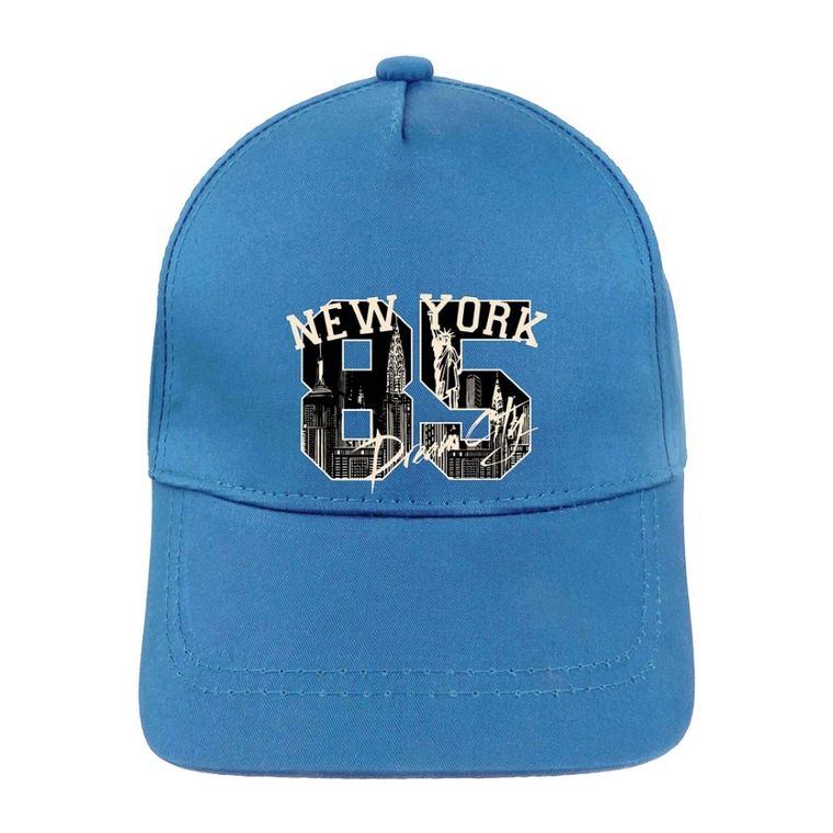 Czapka z daszkiem chłopięca, niebieska, Ambra