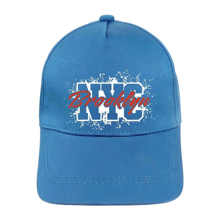 Czapka z daszkiem chłopięca, niebieska, Ambra