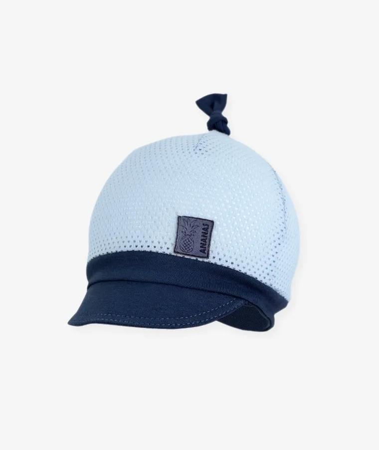 Czapka z daszkiem chłopięca, niebieska, Iltom