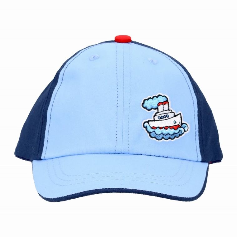 Czapka z daszkiem chłopięca, niebieska, Yoclub