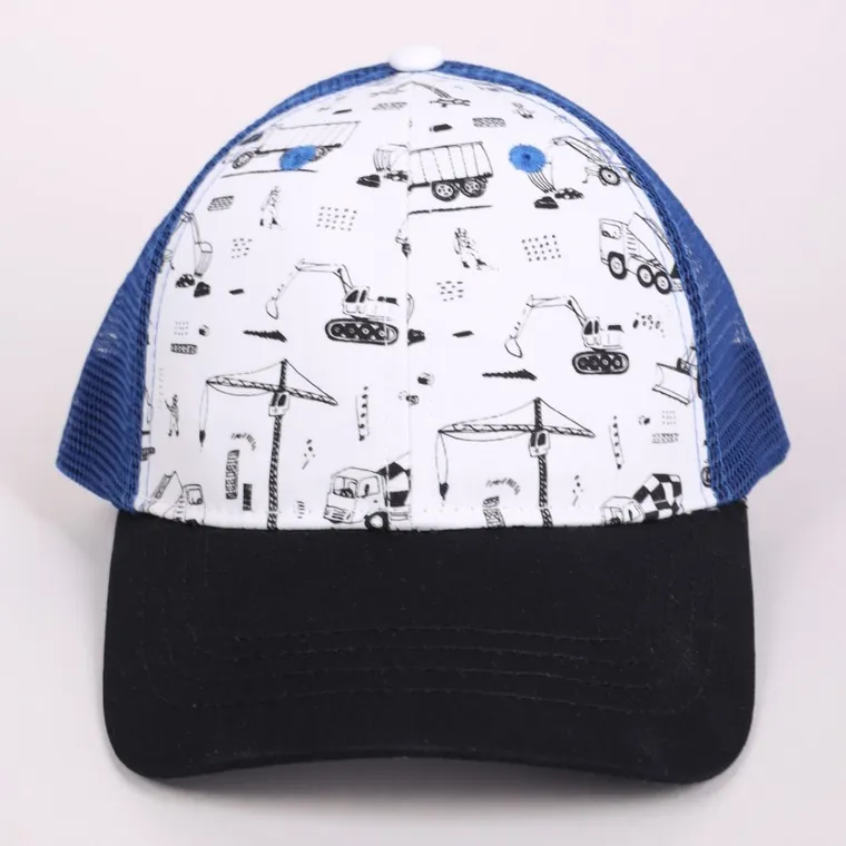 Czapka z daszkiem chłopięca, niebieska, Yoclub