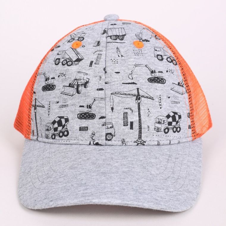 Czapka z daszkiem chłopięca, pomarańczowa, Yoclub