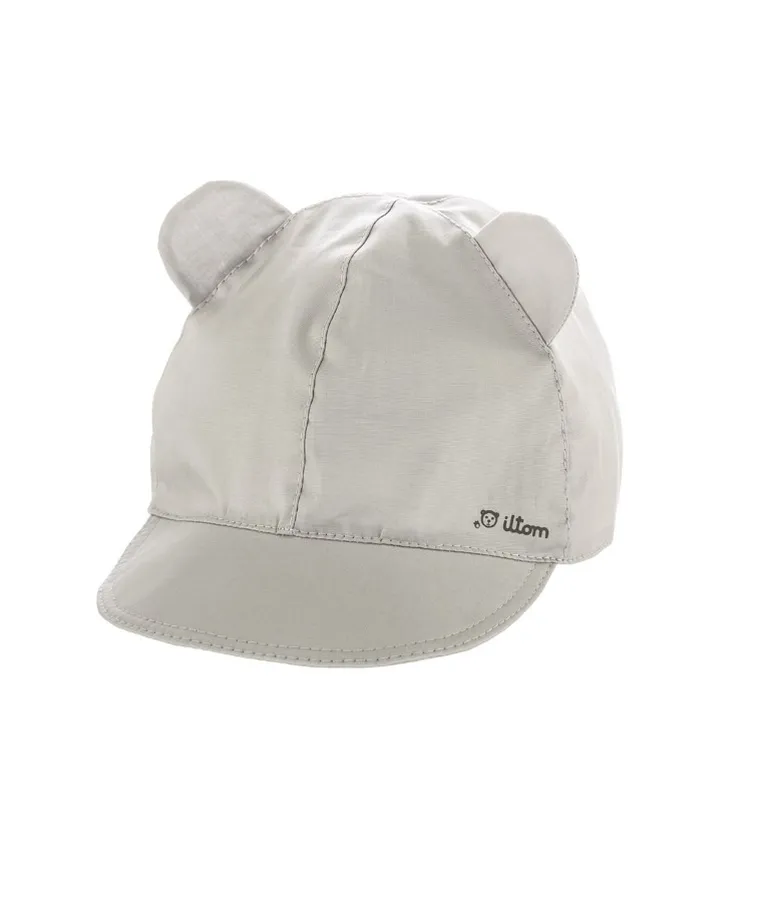 Czapka z daszkiem chłopięca, szara, Iltom