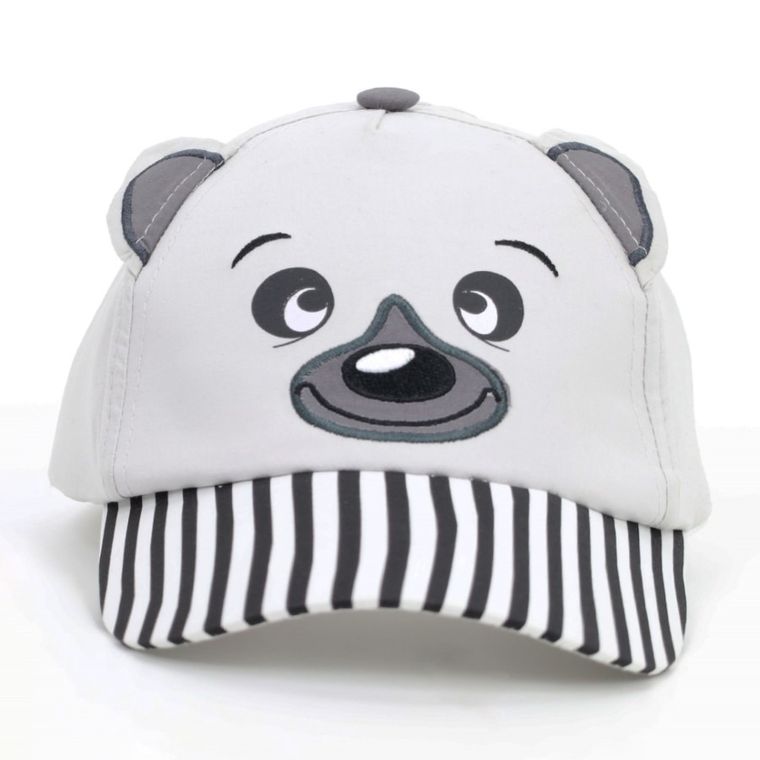 Czapka z daszkiem chłopięca, szara, Yoclub