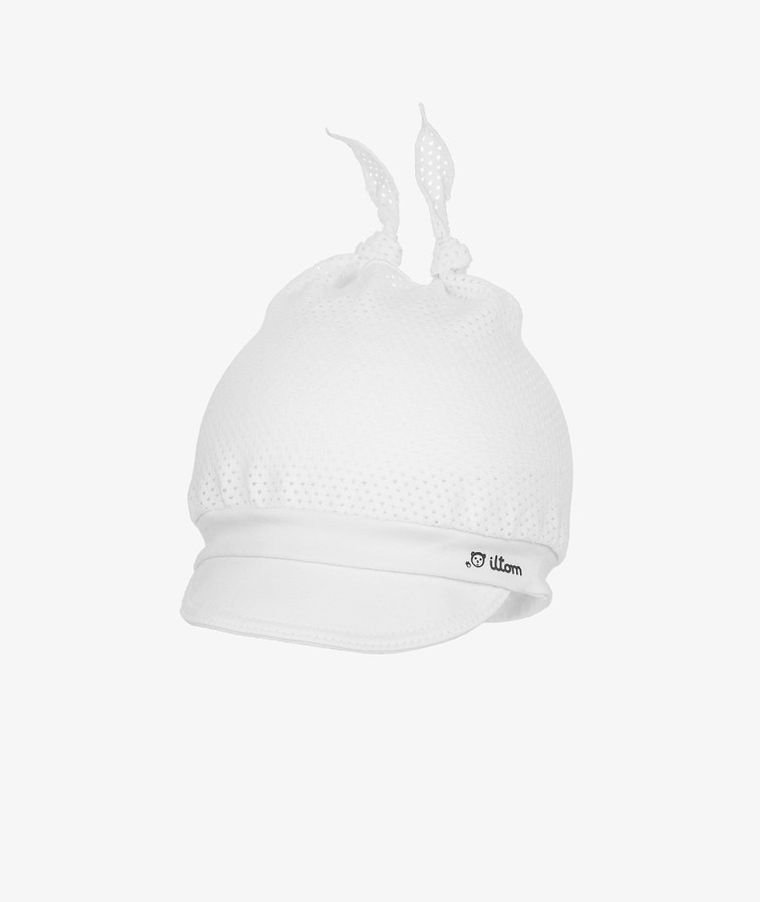 Czapka z daszkiem dziecięca, biała, Iltom