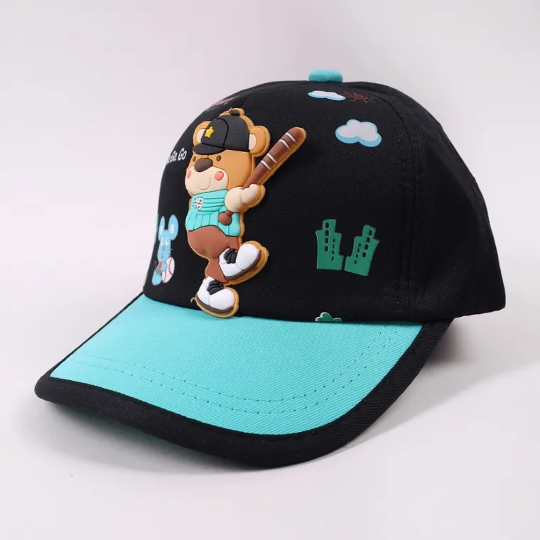 Czapka z daszkiem dziecięca, czarna, Yoclub