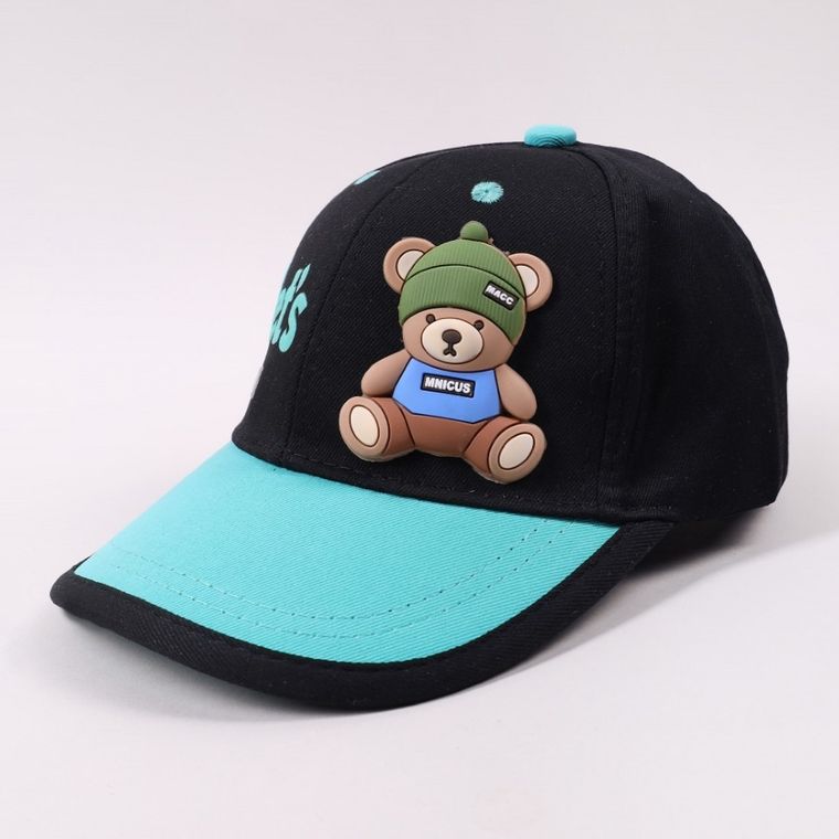 Czapka z daszkiem dziecięca, czarna, Yoclub