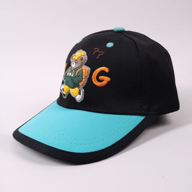 Czapka z daszkiem dziecięca, czarna, Yoclub