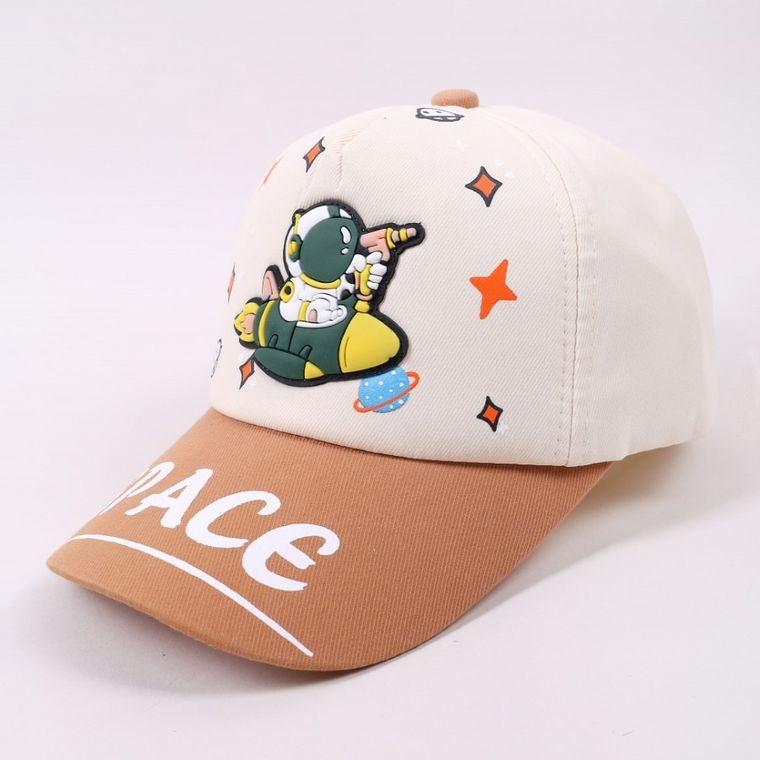 Czapka z daszkiem dziecięca, ecru, Yoclub