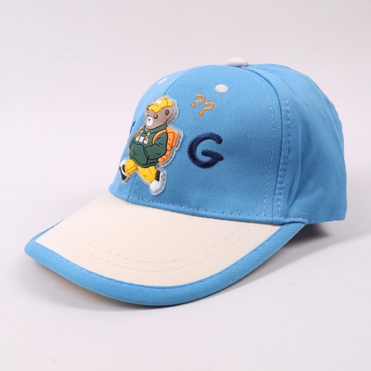 Czapka z daszkiem dziecięca, niebieska, Yoclub