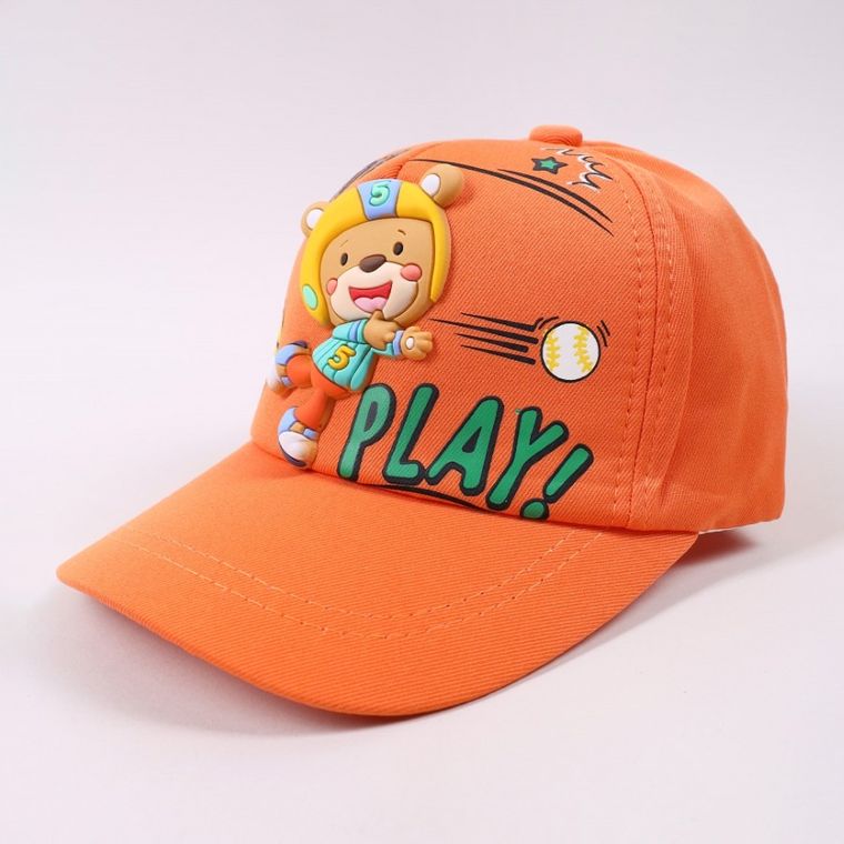 Czapka z daszkiem dziecięca, pomarańczowa, Yoclub