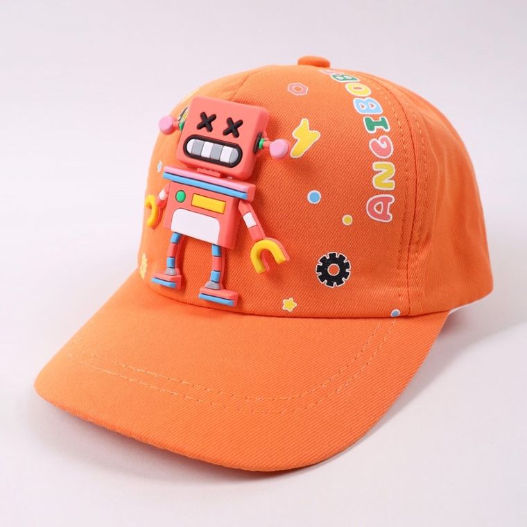 Czapka z daszkiem dziecięca, pomarańczowa, Yoclub