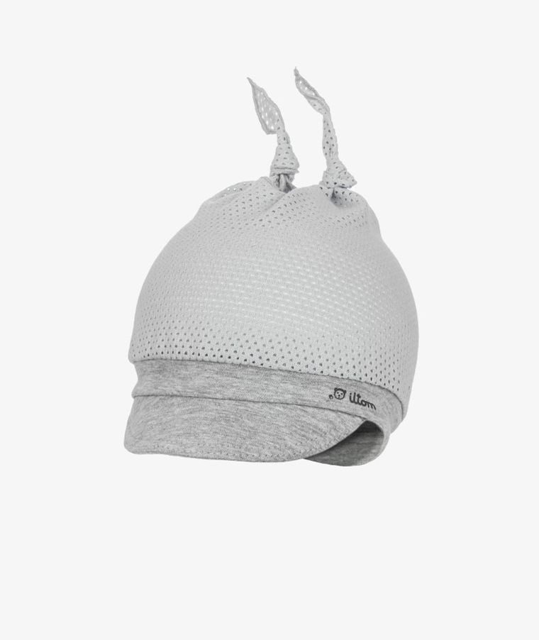 Czapka z daszkiem dziecięca, szara, Iltom