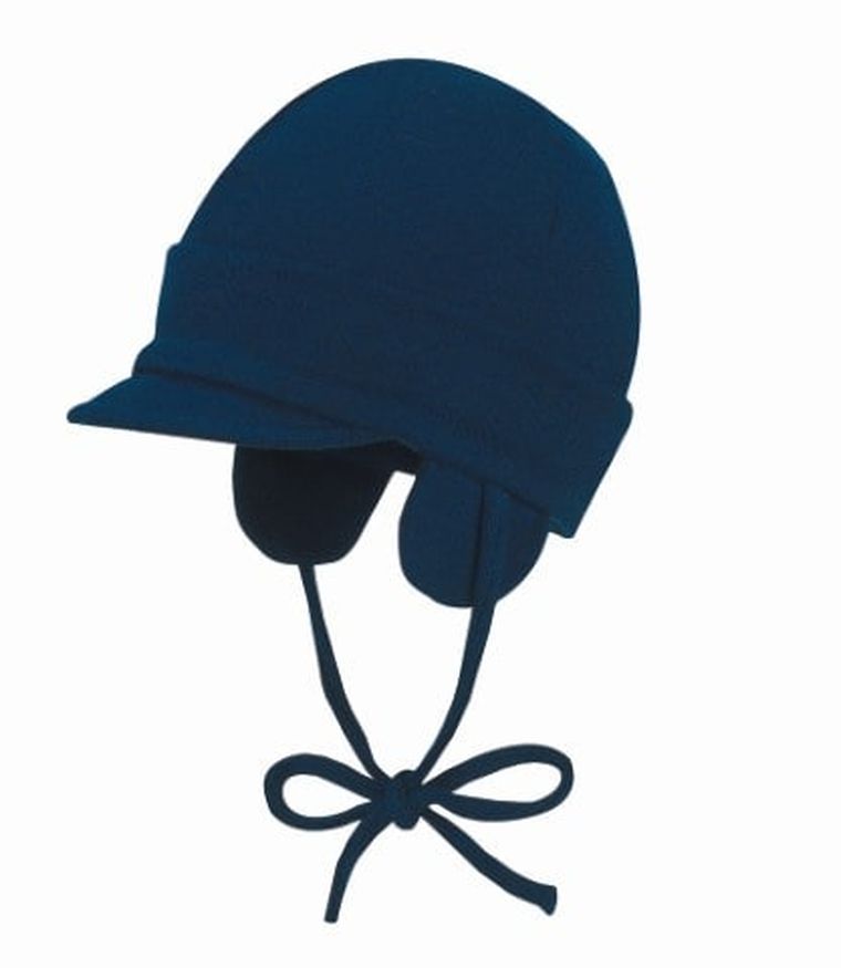 Czapka z daszkiem dziecięca, wiązana, niebieska, Döll