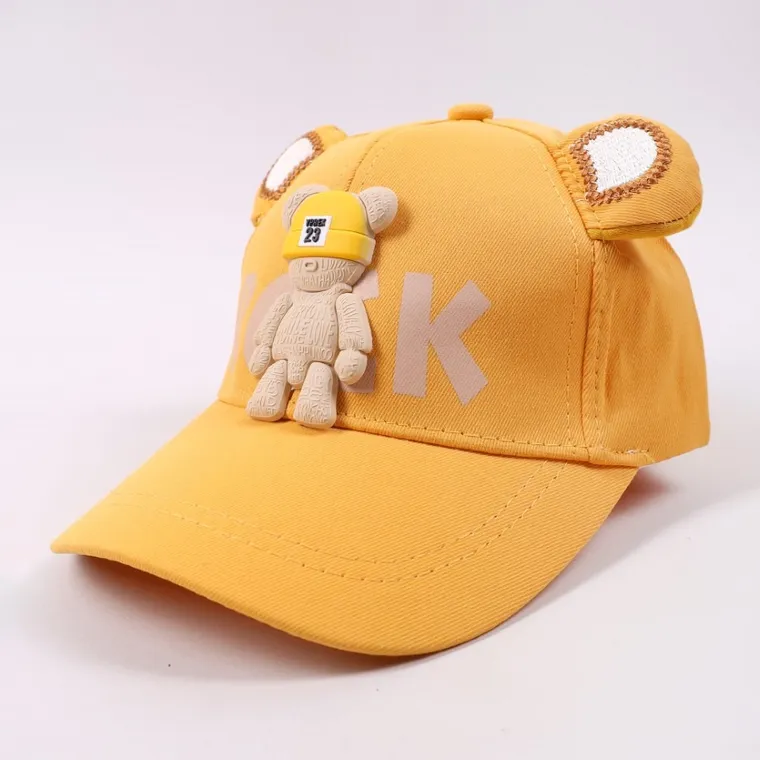 Czapka z daszkiem dziecięca, żółta, Yoclub