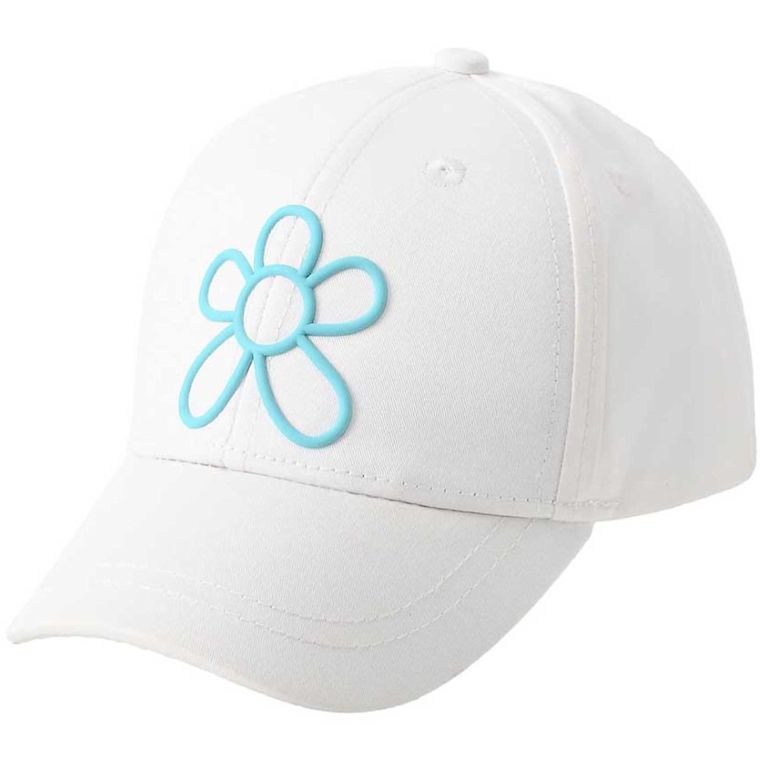 Czapka z daszkiem dziewczęca, biała, Be Snazzy