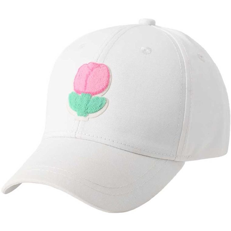 Czapka z daszkiem dziewczęca, biała, Be Snazzy