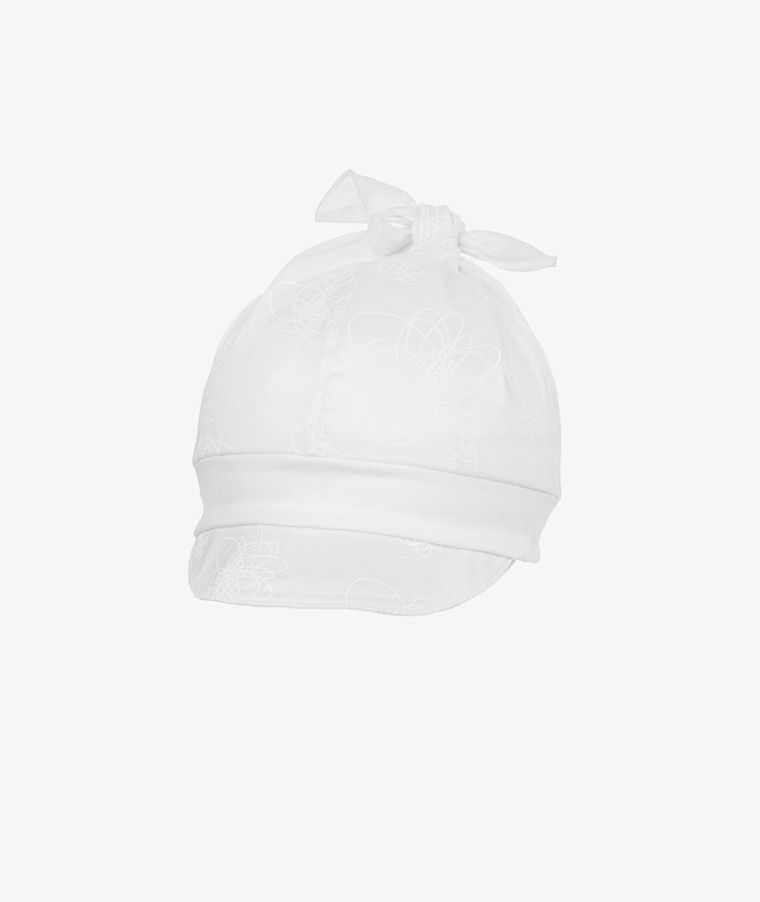 Czapka z daszkiem dziewczęca, biała, Iltom