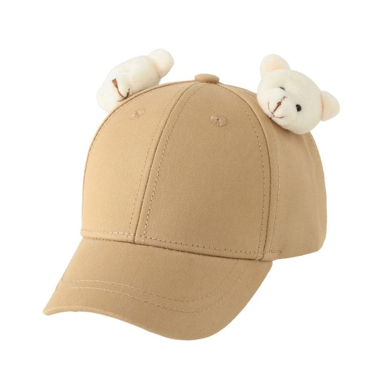 Czapka z daszkiem dziewczęca, brązowa, Be Snazzy