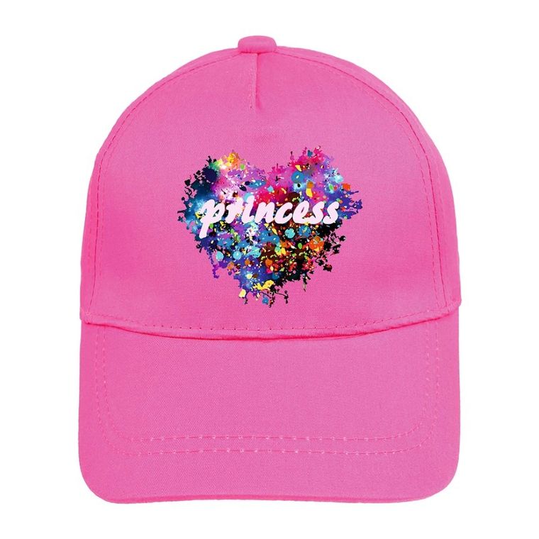 Czapka z daszkiem dziewczęca, ciemnoróżowa, Ambra