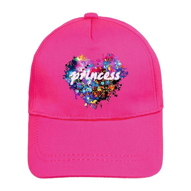 Czapka z daszkiem dziewczęca, ciemnoróżowa, Ambra