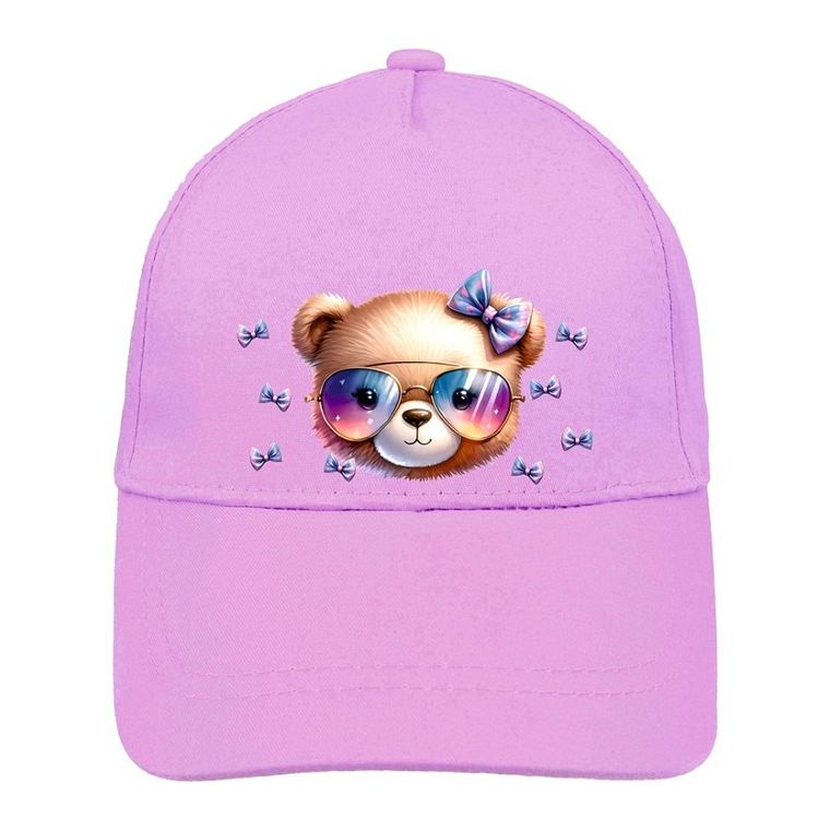 Czapka z daszkiem dziewczęca, fioletowa, Ambra