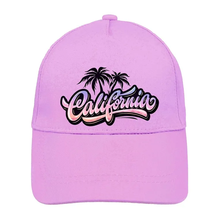 Czapka z daszkiem dziewczęca, fioletowa, Ambra