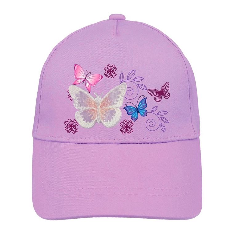 Czapka z daszkiem dziewczęca, fioletowa, Ambra