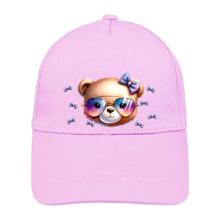 Czapka z daszkiem dziewczęca, jasnofioletowa, Ambra