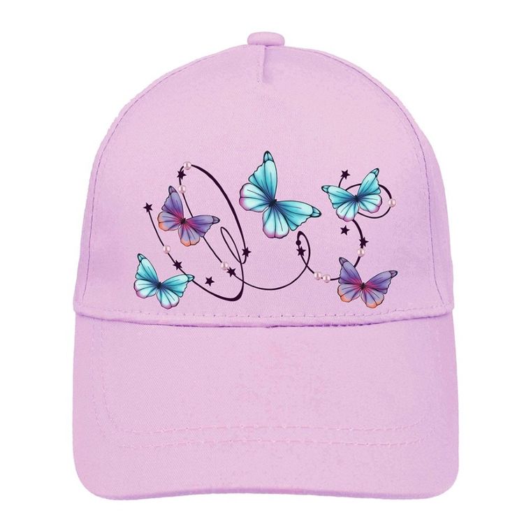 Czapka z daszkiem dziewczęca, jasnofioletowa, Ambra