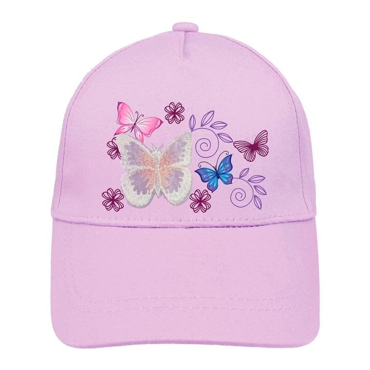 Czapka z daszkiem dziewczęca, jasnofioletowa, Ambra