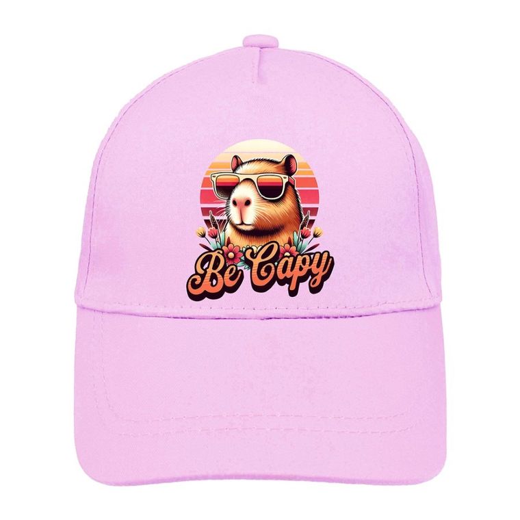 Czapka z daszkiem dziewczęca, jasnofioletowa, Ambra