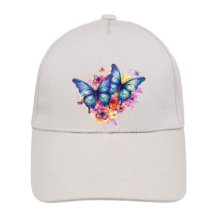 Czapka z daszkiem dziewczęca, jasnoszara, Ambra