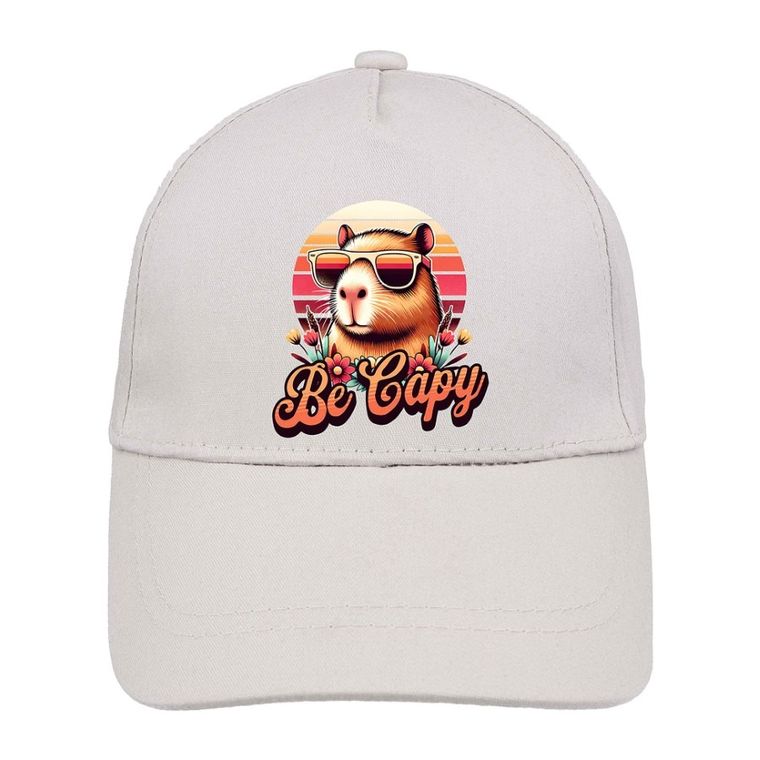 Czapka z daszkiem dziewczęca, jasnoszara, Ambra