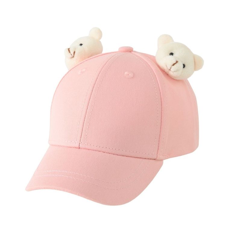 Czapka z daszkiem dziewczęca, koralowa, Be Snazzy