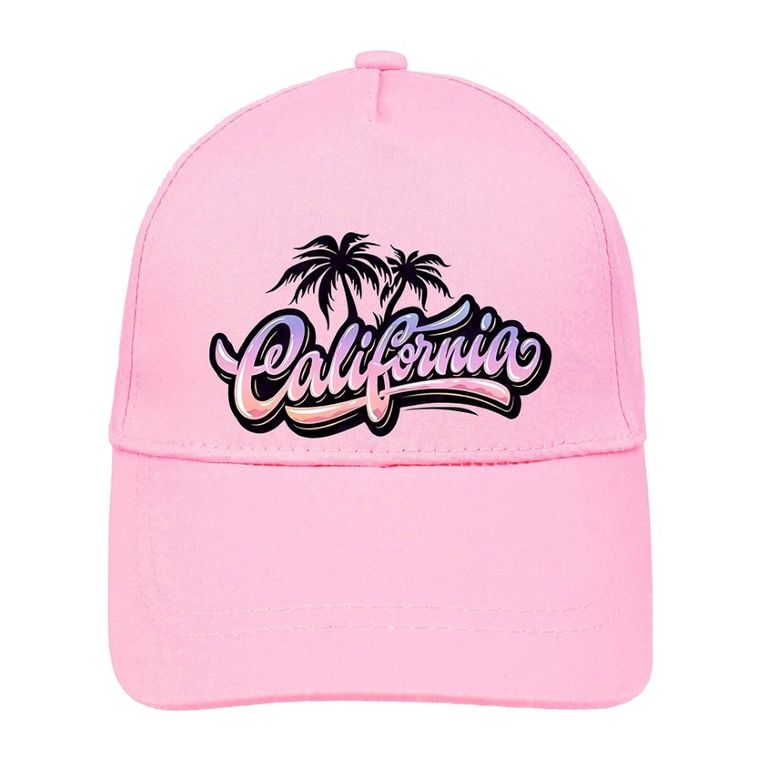 Czapka z daszkiem dziewczęca, różowa, Ambra