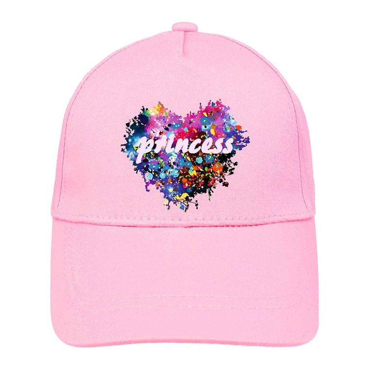 Czapka z daszkiem dziewczęca, różowa, Ambra