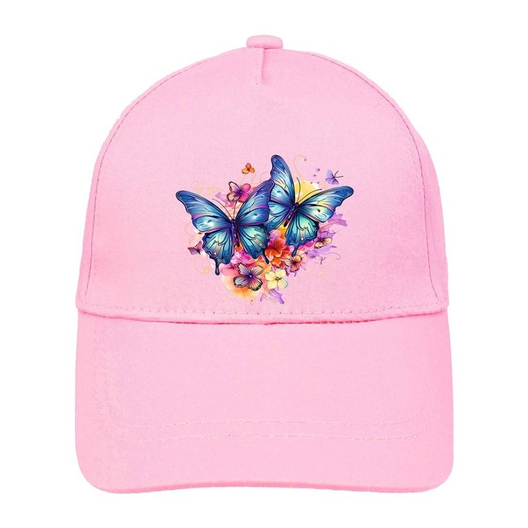 Czapka z daszkiem dziewczęca, różowa, Ambra