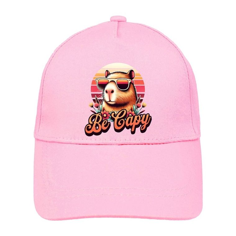 Czapka z daszkiem dziewczęca, różowa, Ambra