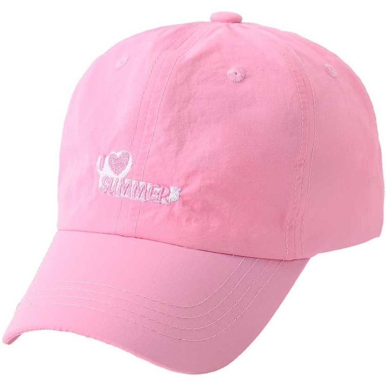 Czapka z daszkiem dziewczęca, różowa, Be Snazzy
