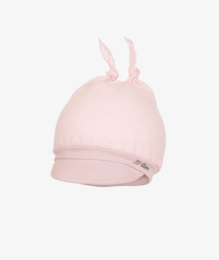 Czapka z daszkiem dziewczęca, różowa, Iltom