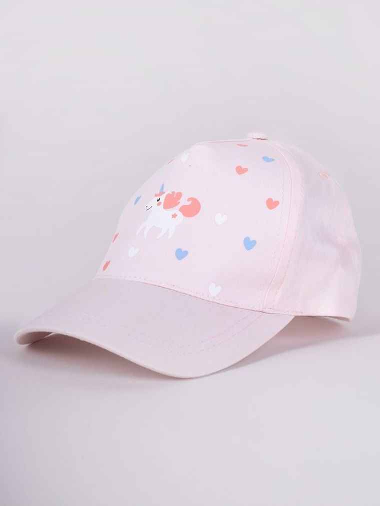 Czapka z daszkiem dziewczęca, różowa, Yoclub