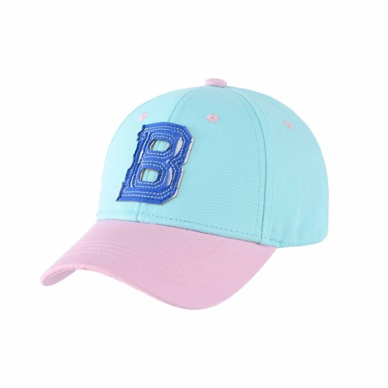 Czapka z daszkiem dziewczęca, turkusowa, Be Snazzy