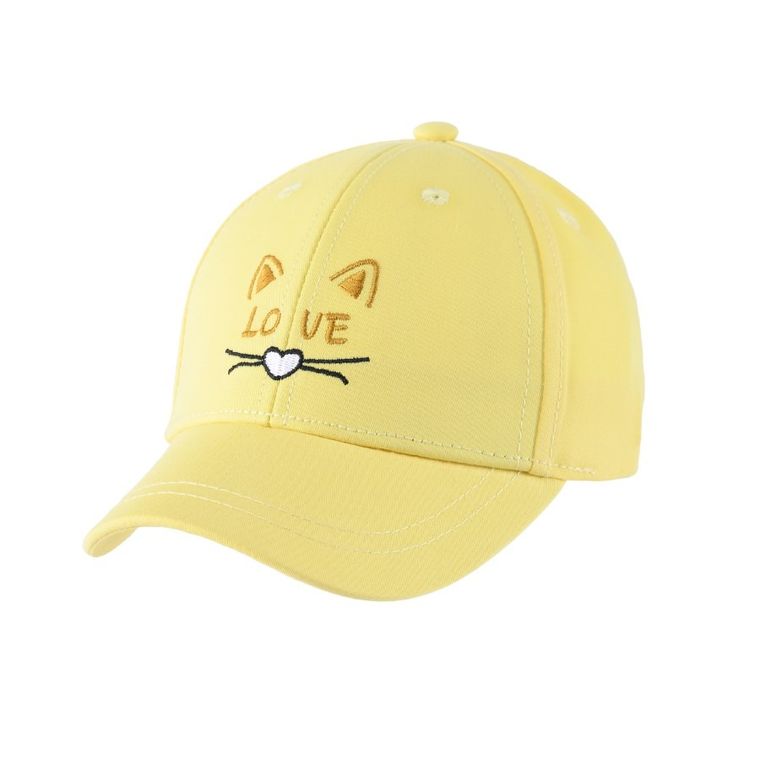 Czapka z daszkiem dziewczęca, żółta, Be Snazzy