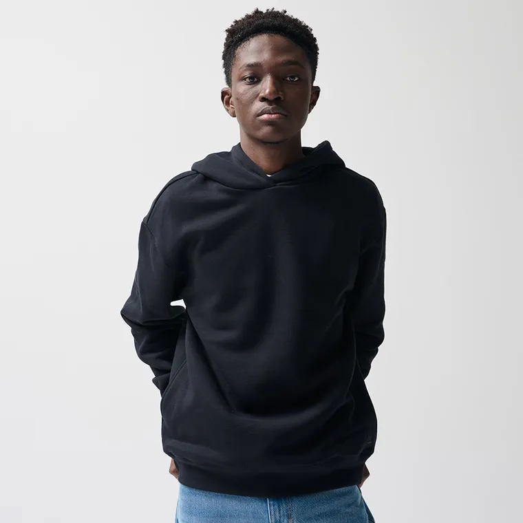 Czarna bluza basic z kapturem oversize NOWEAR