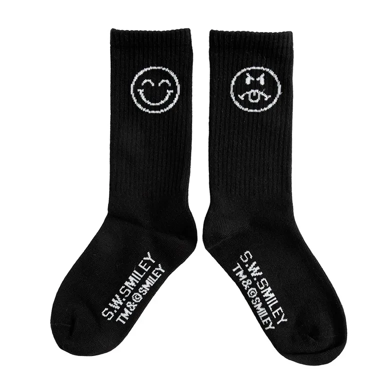 Czarne skarpetki unisex S.W.Smiley NOWEAR