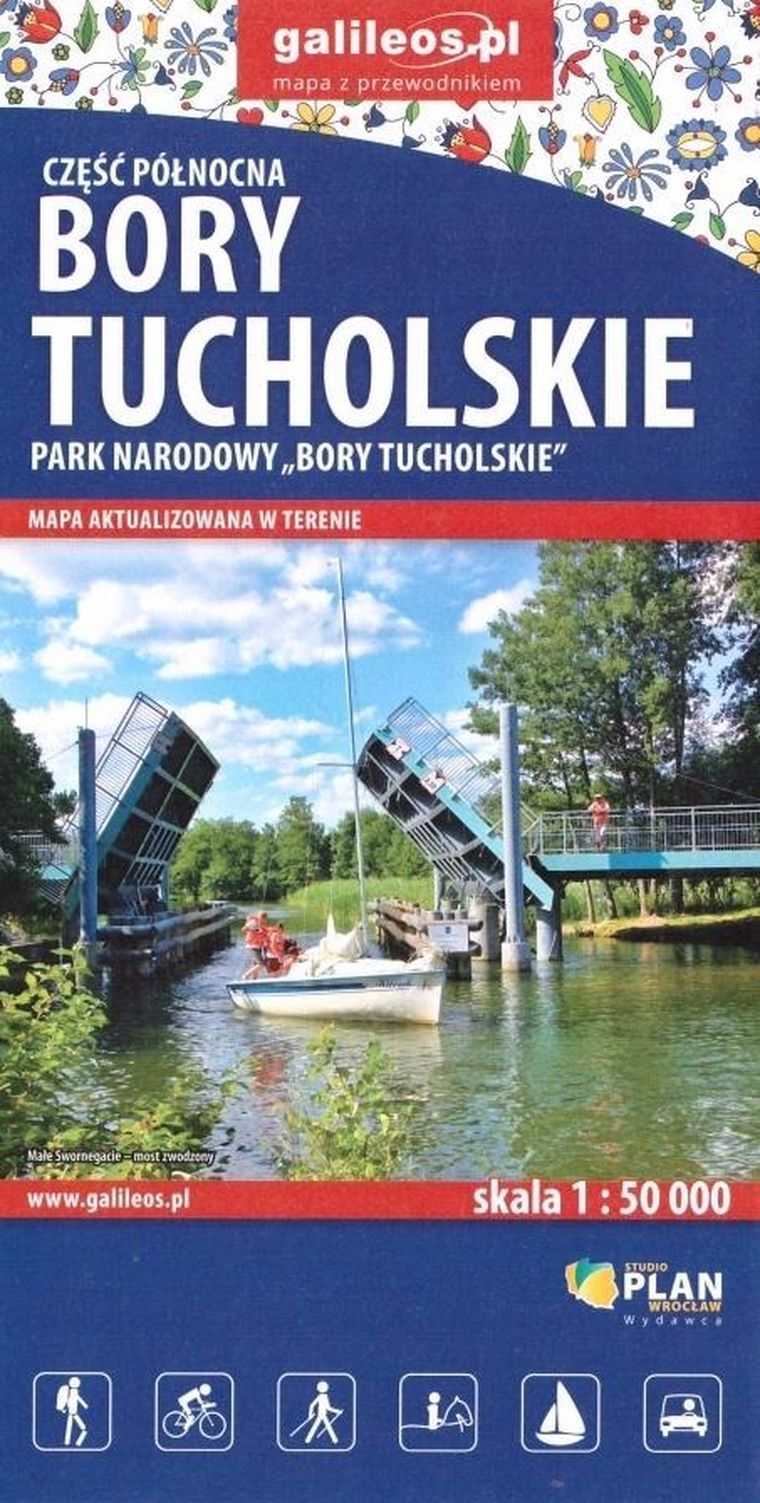 Część północna. Bory Tucholskie. Park Narodowy. Mapa turystyczna