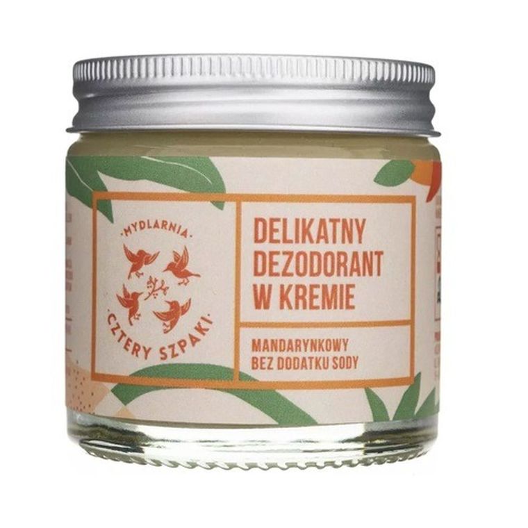 mydlarnia cztery szpaki mandarynkowy bez dodatku sody dezodorant w kremie 60 ml   