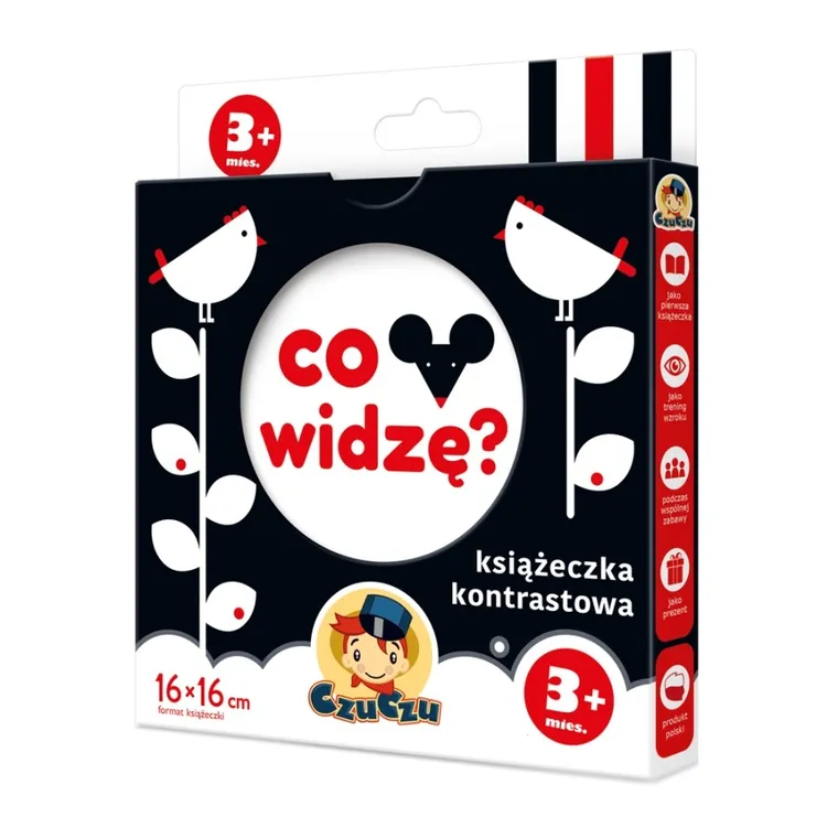 CzuCzu, Co widzę? książeczka kontrastowa, 3m+